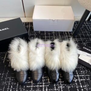 Replica Chanel Short Boots Lambskin & Shearling Lambskin G45177 2