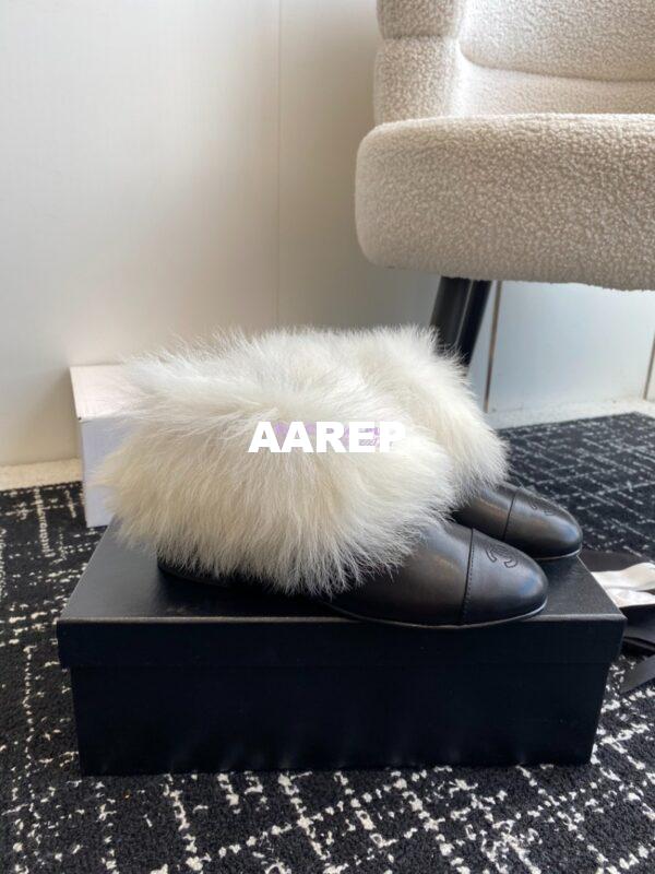 Replica Chanel Short Boots Lambskin & Shearling Lambskin G45177 4