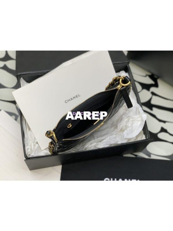 Replica Chanel Hobo Handbag in Shiny Crumpled Lambskin AS4378 Black 7