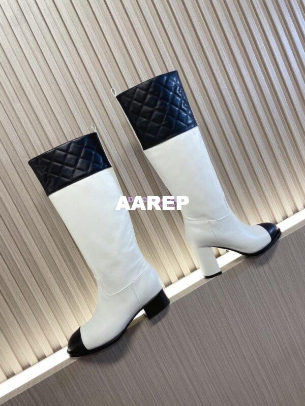 Replica Chanel 23K Lambskin High Boots Heel 9cm G45200 White 5