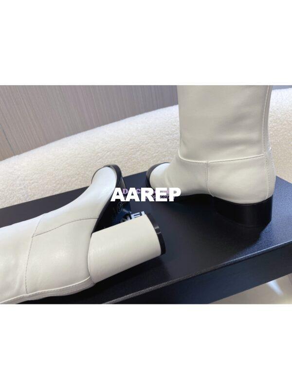 Replica Chanel 23K Lambskin High Boots Heel 9cm G45200 White 10