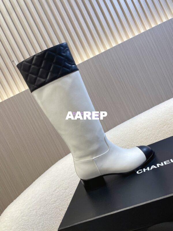 Replica Chanel 23K Lambskin High Boots Heel 9cm G45200 White 11