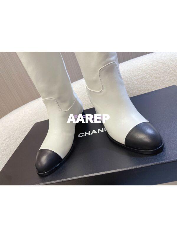 Replica Chanel 23K Lambskin High Boots Heel 9cm G45200 White 13