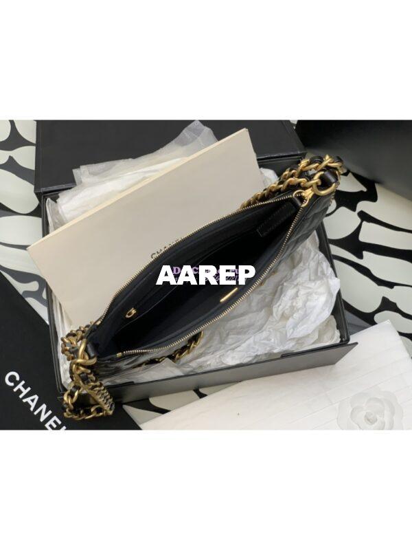 Replica Chanel Large Hobo Bag in Shiny Crumpled Lambskin AS4368 Black 9