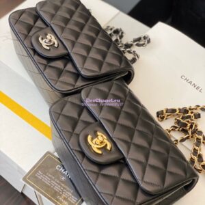 Replica Chanel Mini Classic Flap 17cm in Black Lambskin Bag 2