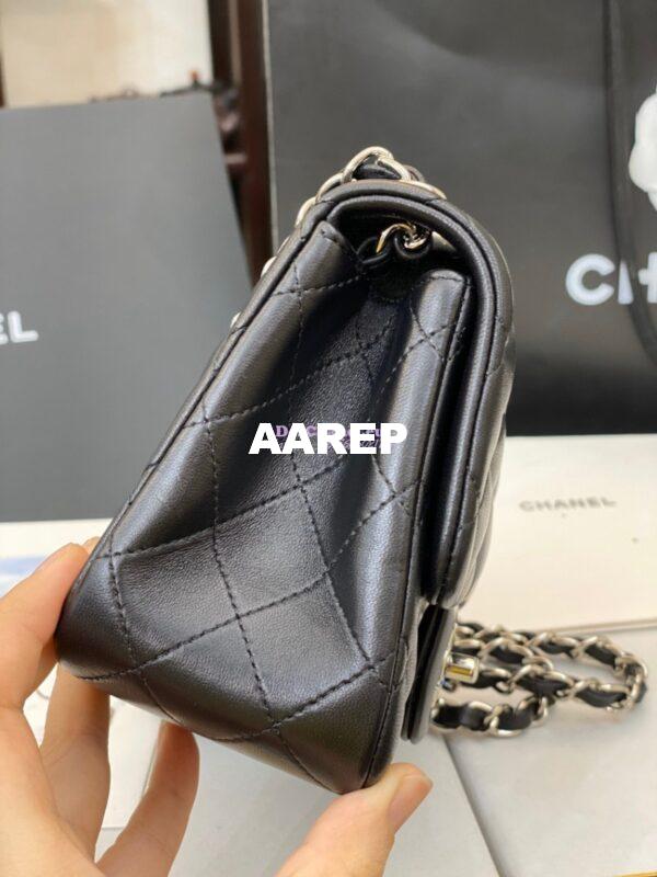 Replica Chanel Mini Classic Flap 17cm in Black Lambskin Bag 14