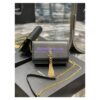 Replica YSL Saint Laurent Kate Chain Wallet With Tassel In Smooth Leather 452159 Black Silver Hardware