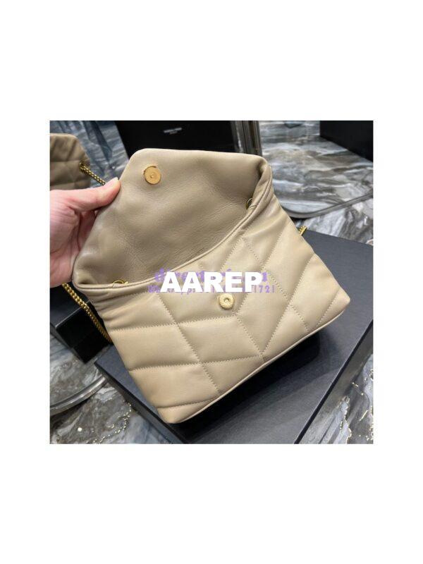 Replica YSL Saint Laurent Mini Loulou Puffer Toy Bag In Quilted Lambskin Beige 9