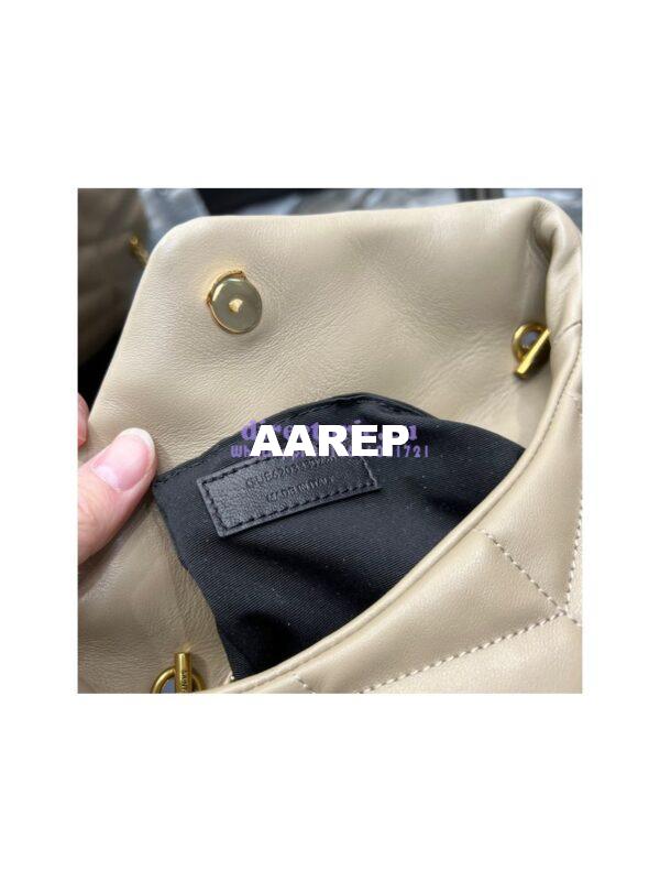 Replica YSL Saint Laurent Mini Loulou Puffer Toy Bag In Quilted Lambskin Beige 12
