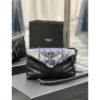 Replica YSL Saint Laurent Mini Loulou Puffer Toy Bag In Quilted Lambskin Blanc in Silver Hardware