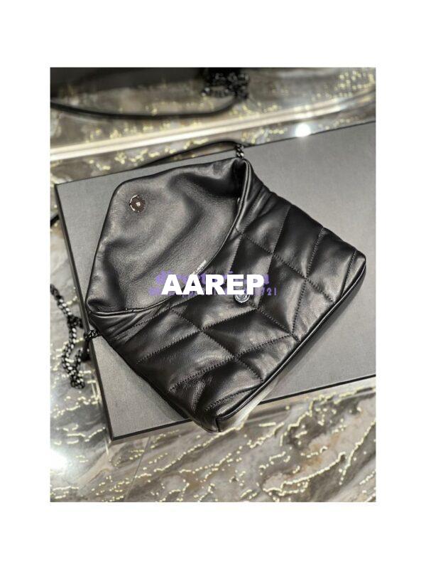 Replica YSL Saint Laurent Mini Loulou Puffer Toy Bag In Quilted Lambskin All Black 7