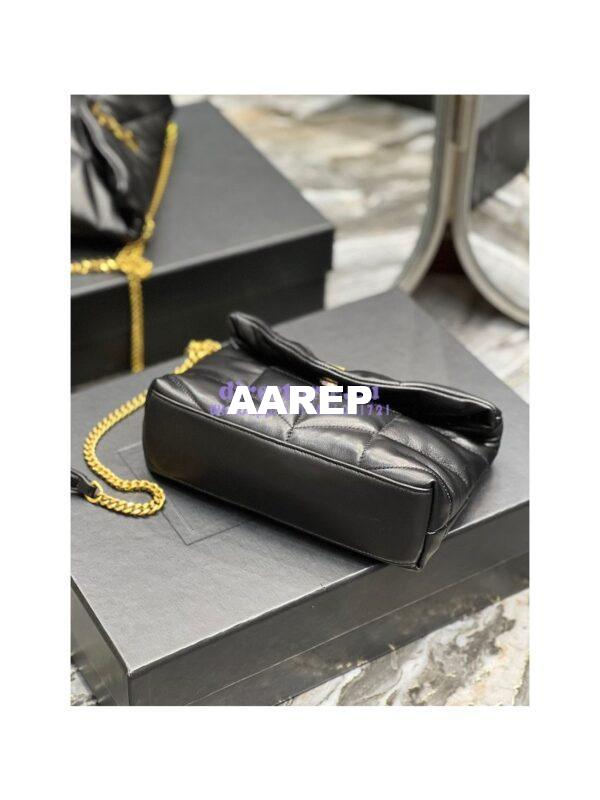 Replica YSL Saint Laurent Mini Loulou Puffer Toy Bag In Quilted Lambskin Black in Gold Hardware 10