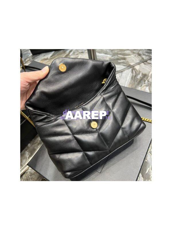 Replica YSL Saint Laurent Mini Loulou Puffer Toy Bag In Quilted Lambskin Black in Gold Hardware 11