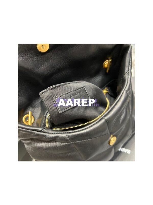 Replica YSL Saint Laurent Mini Loulou Puffer Toy Bag In Quilted Lambskin Black in Gold Hardware 14