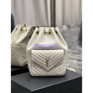 Replica YSL Saint Laurent Joe Backpack In Lambskin 672609 Blanc