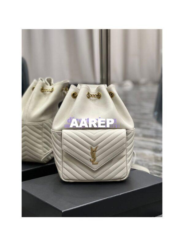 Replica YSL Saint Laurent Joe Backpack In Lambskin 672609 Blanc