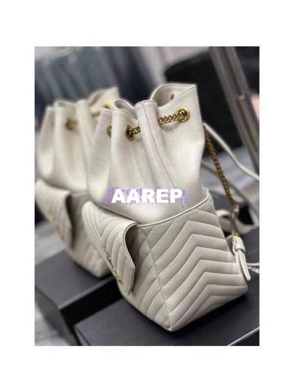 Replica YSL Saint Laurent Joe Backpack In Lambskin 672609 Blanc 6