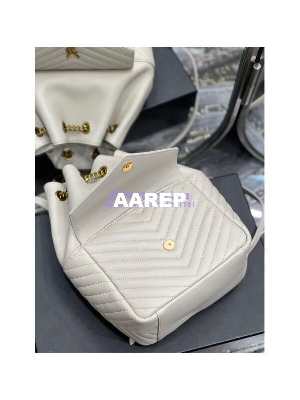 Replica YSL Saint Laurent Joe Backpack In Lambskin 672609 Blanc 8
