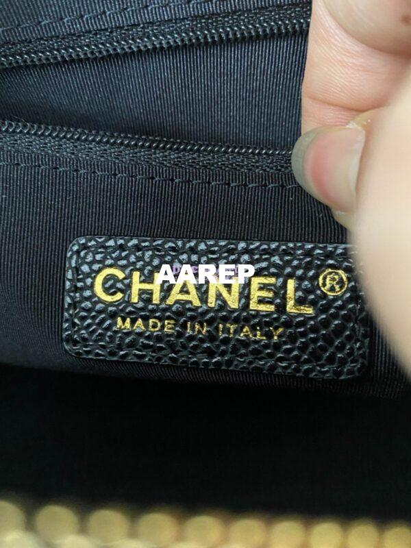 Replica Chanel CC Vintage Bowling Bag Caviar Leather AS3034 Black 11