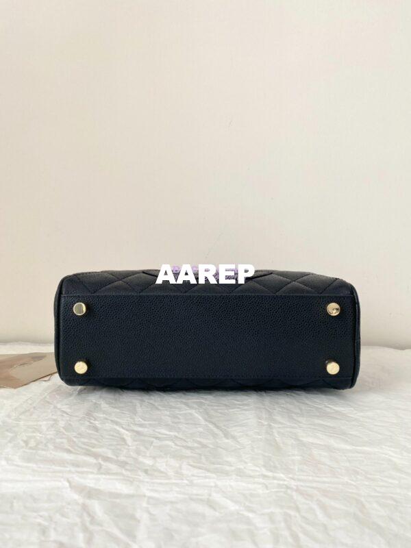 Replica Chanel CC Vintage Bowling Bag Caviar Leather AS3034 Black 14