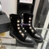 Replica Chanel Pointed Toe Mary Jane Mules with Pearl Camellia 993145