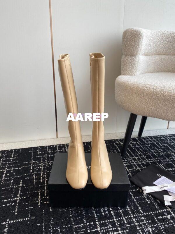Replica Chanel High Boots Stretch Lambskin G39167 Beige 2