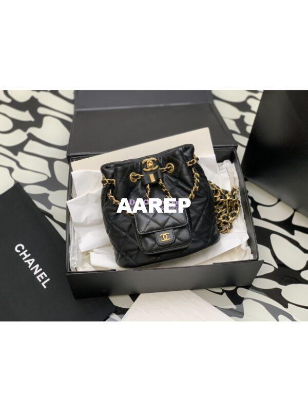 Replica Chanel 23C Small Backpack Calfskin AS3947 Black