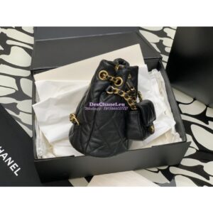 Replica Chanel 23C Small Backpack Calfskin AS3947 Black 2