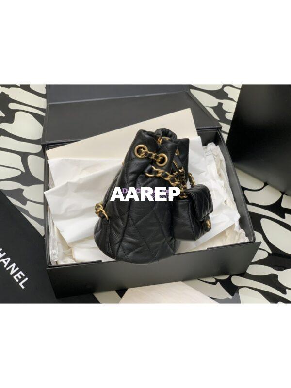 Replica Chanel 23C Small Backpack Calfskin AS3947 Black 2