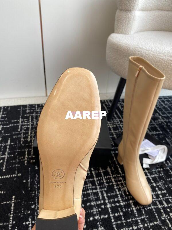 Replica Chanel High Boots Stretch Lambskin G39167 Beige 9