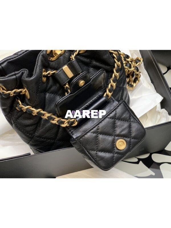 Replica Chanel 23C Small Backpack Calfskin AS3947 Black 4