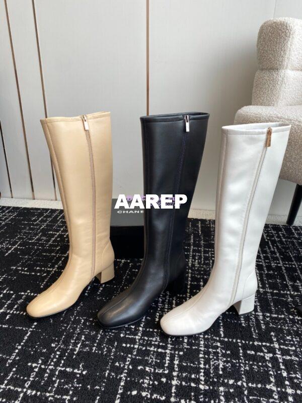 Replica Chanel High Boots Stretch Lambskin G39167 White 4