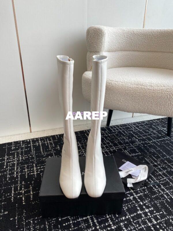 Replica Chanel High Boots Stretch Lambskin G39167 White 6