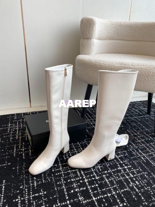 Replica Chanel High Boots Stretch Lambskin G39167 White 11