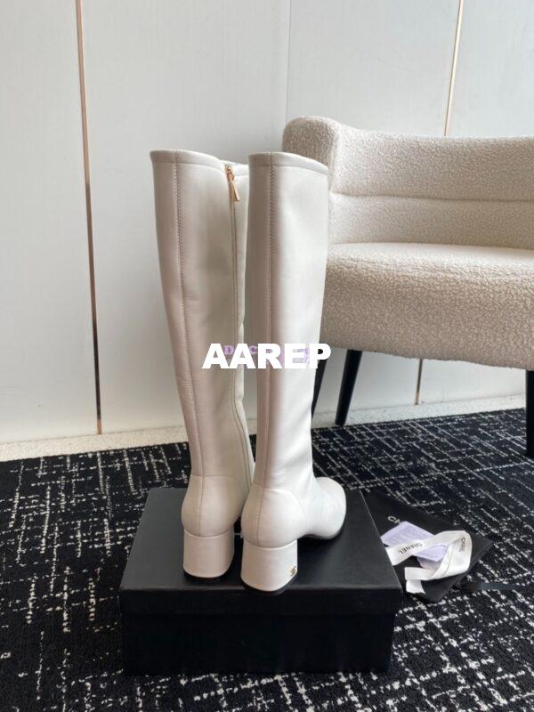 Replica Chanel High Boots Stretch Lambskin G39167 White 12