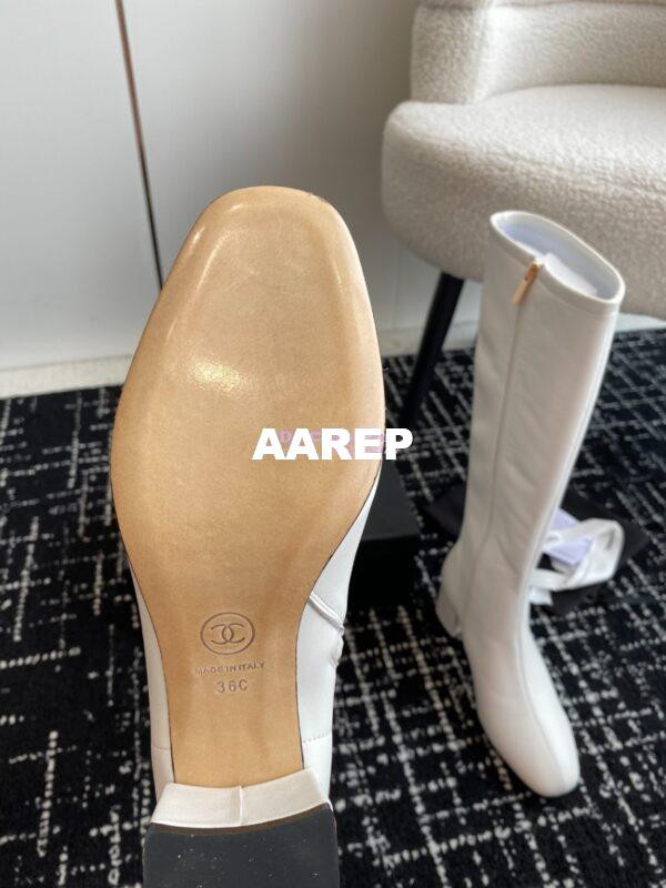 Replica Chanel High Boots Stretch Lambskin G39167 White 13