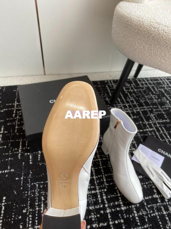 Replica Chanel Ankle Boots Stretch Lambskin G39166 White 11