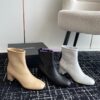 Replica Chanel Ankle Boots Stretch Lambskin G39166 Black