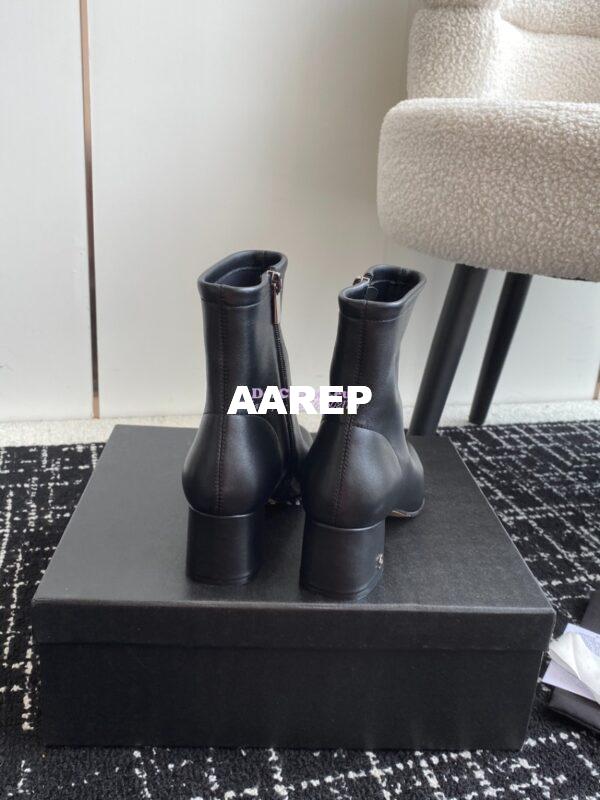 Replica Chanel Ankle Boots Stretch Lambskin G39166 Black 12