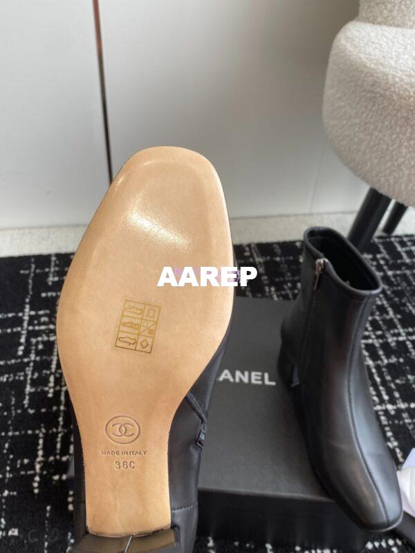 Replica Chanel Ankle Boots Stretch Lambskin G39166 Black 13