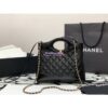 Replica Chanel 22 Handbag Shiny Calfskin & Silver Metal AS3260 AS3261 Light Blue