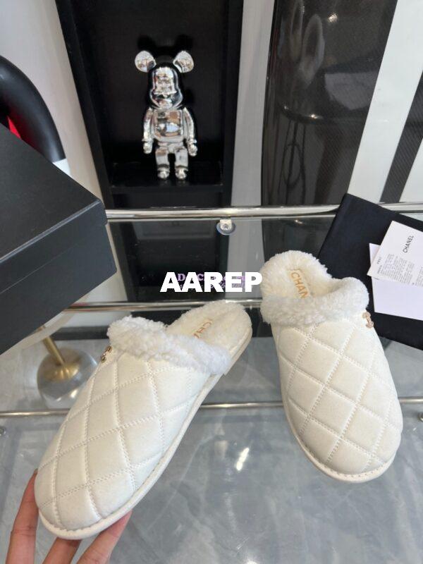 Replica Chanel 23K Fur and Suede Slipper G45121 19
