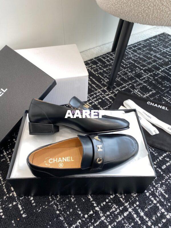Replica Chanel 2024 Letter Logo Moccasins Calfskin G45123 7