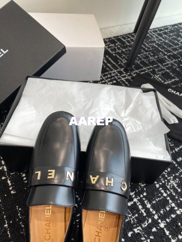 Replica Chanel 2024 Letter Logo Moccasins Calfskin G45123 8