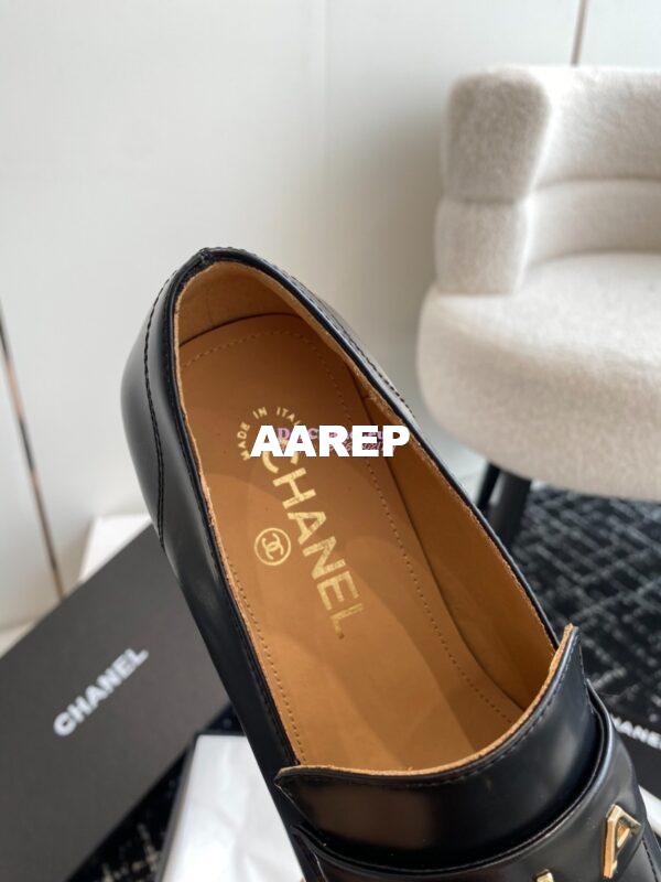 Replica Chanel 2024 Letter Logo Moccasins Calfskin G45123 10
