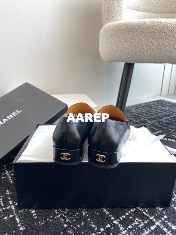 Replica Chanel 2024 Letter Logo Moccasins Calfskin G45123 11