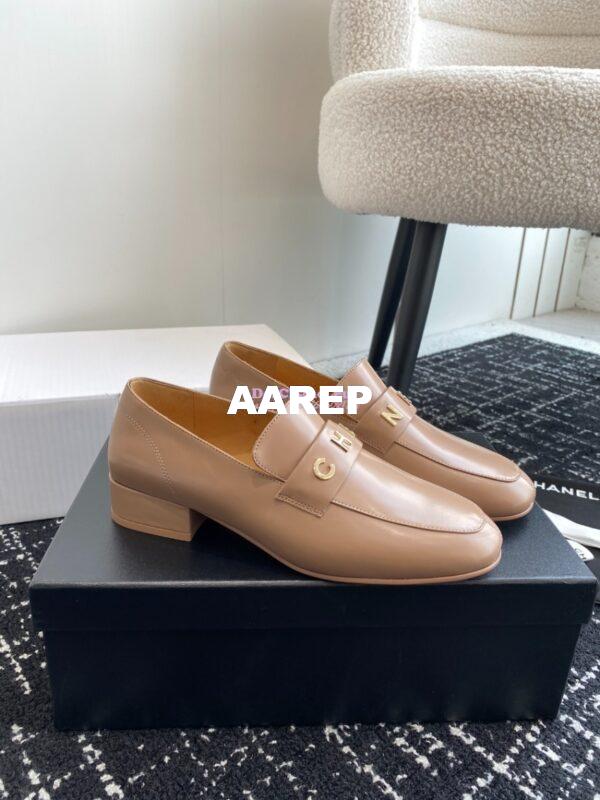 Replica Chanel 2024 Letter Logo Moccasins Calfskin G45123 14