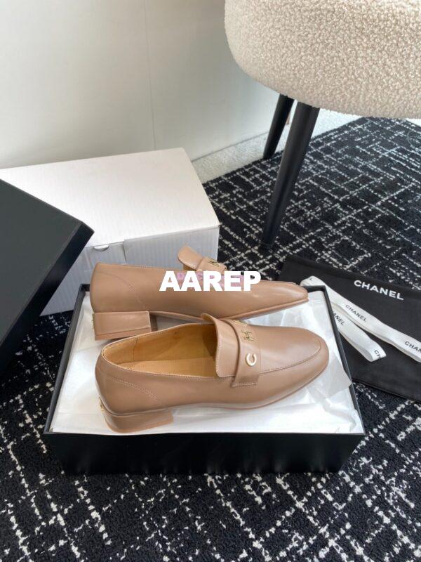 Replica Chanel 2024 Letter Logo Moccasins Calfskin G45123 15