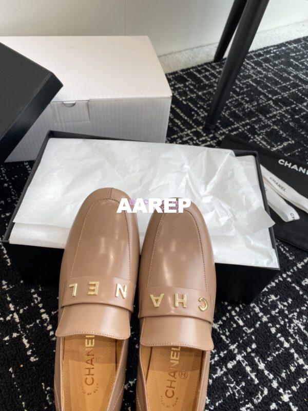 Replica Chanel 2024 Letter Logo Moccasins Calfskin G45123 16