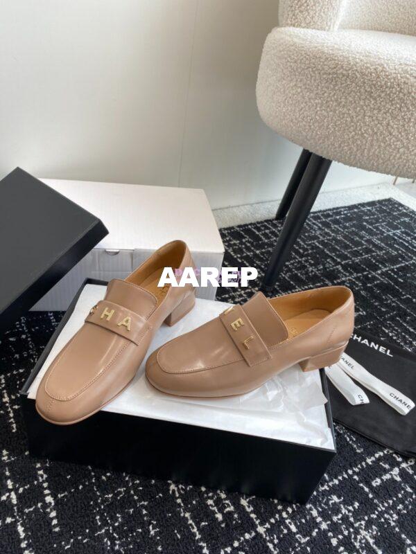 Replica Chanel 2024 Letter Logo Moccasins Calfskin G45123 18